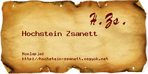Hochstein Zsanett névjegykártya